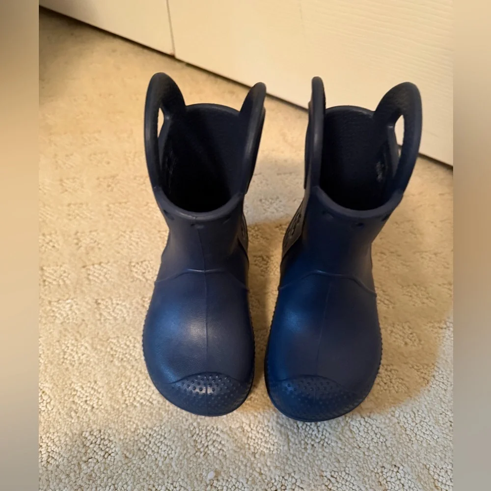 Crocs Kids Navy Blue Rain Boots